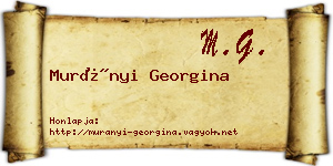 Murányi Georgina névjegykártya